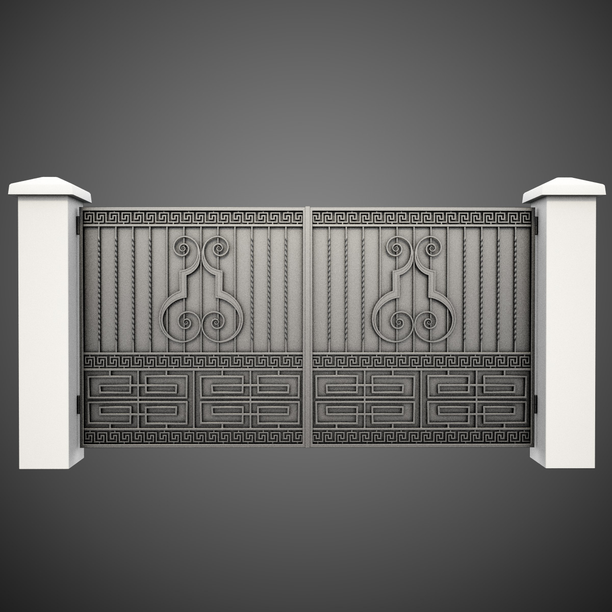 Wrought Iron Gate 3d Model   3dmodelwroughtirongate331 