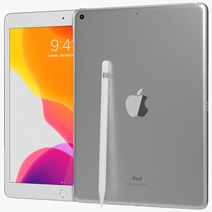 realistic apple ipad 7 model
