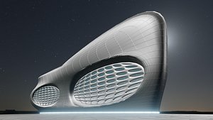 Sci-fi Building 3D model