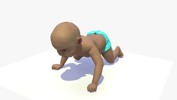 ANIMATED CRAWLING EURO BABY 3D model - TurboSquid 1882198