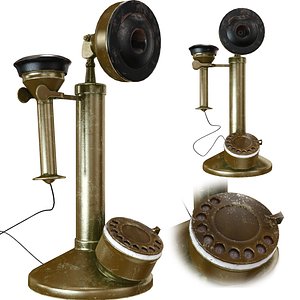 Vintage Rotary Phone 3D model