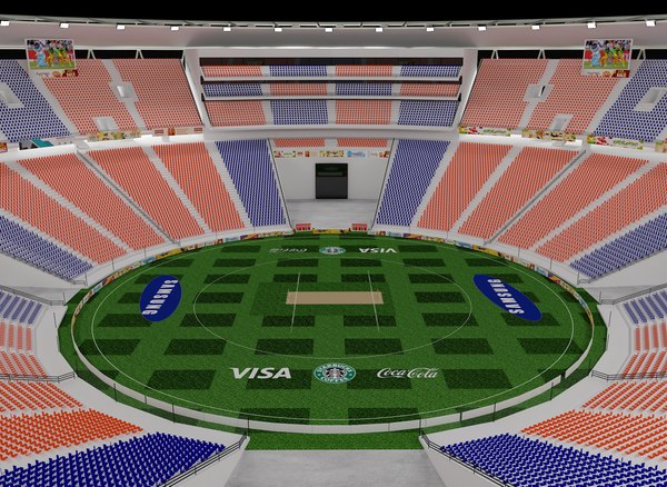 3D Narendra Modi Cricket Stadium Low-poly 3D model