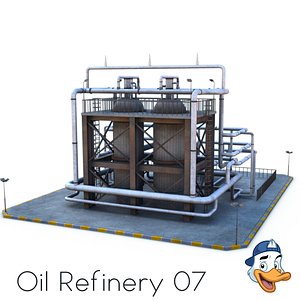 3D oil refinery model