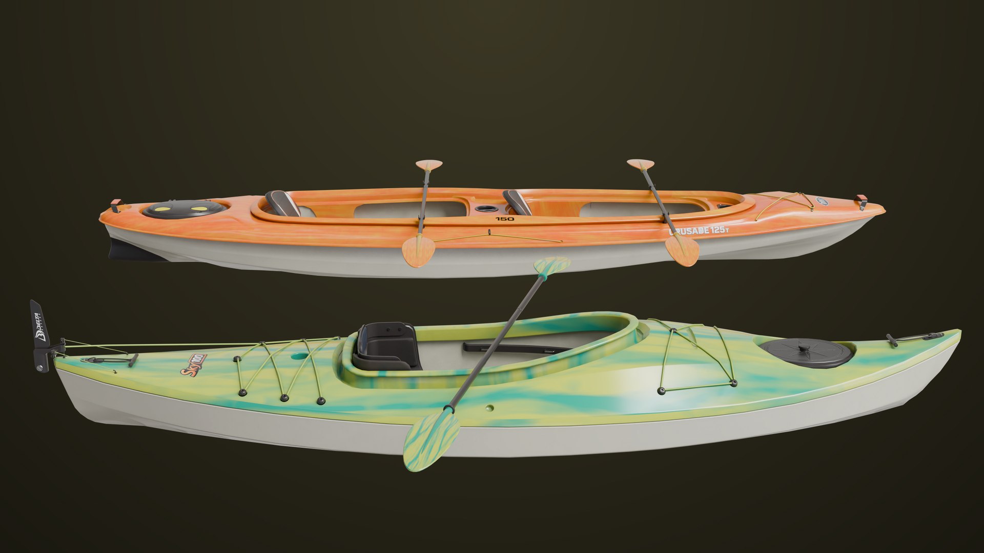 3D Kayak 01 Green and Orange Single Mat All PBR Unity UE Textures https://p.turbosquid.com/ts-thumb/kg/yNt8TI/Iu/kayak01_00033/jpg/1784961330/1920x1080/fit_q87/d89aea341cf49227541b992e1f70f6191fab2b81/kayak01_00033.jpg