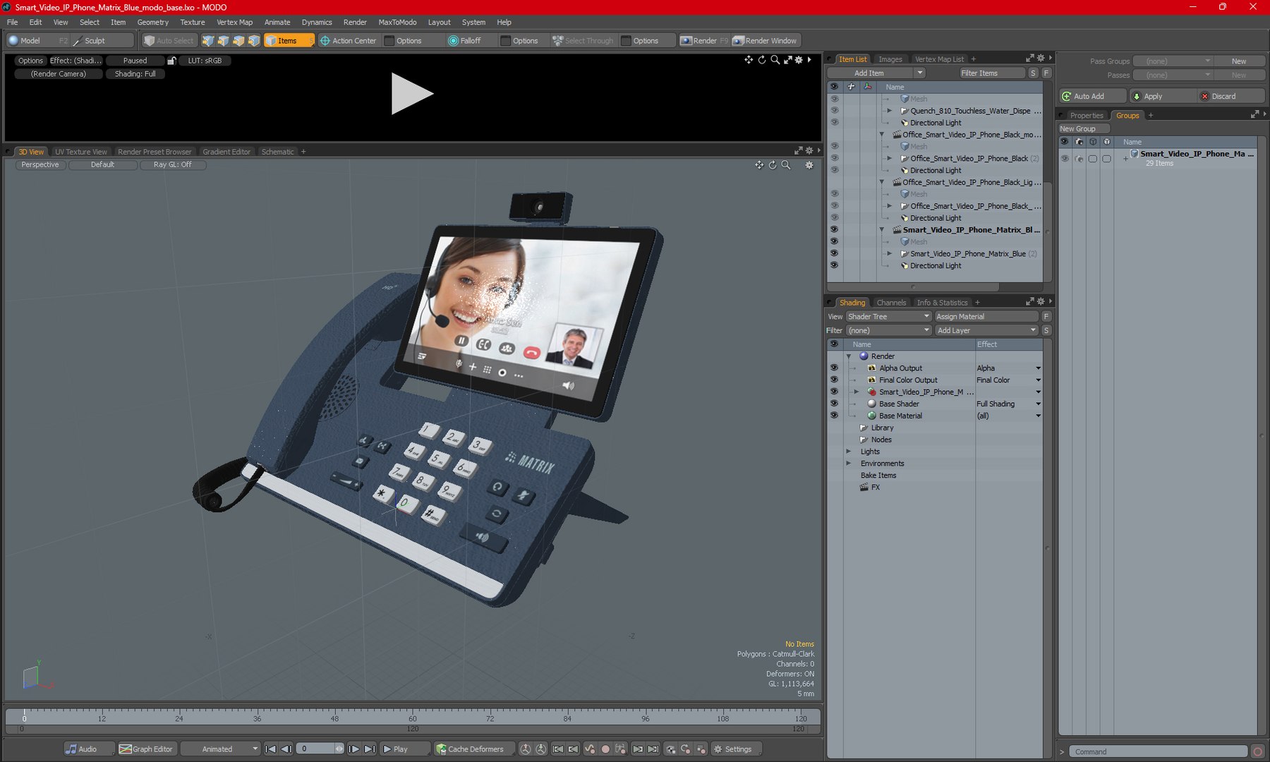 3D Smart Video IP Phone Matrix Blue Model - TurboSquid 2269743
