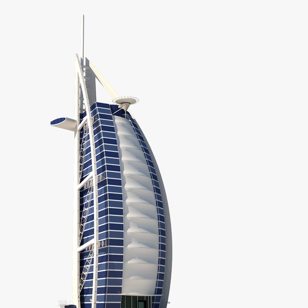 burj al arab skyscraper 3d model