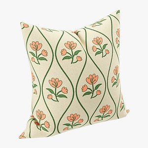 Decorative Floral Pillow 3D