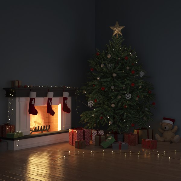 3D Christmas Scene model