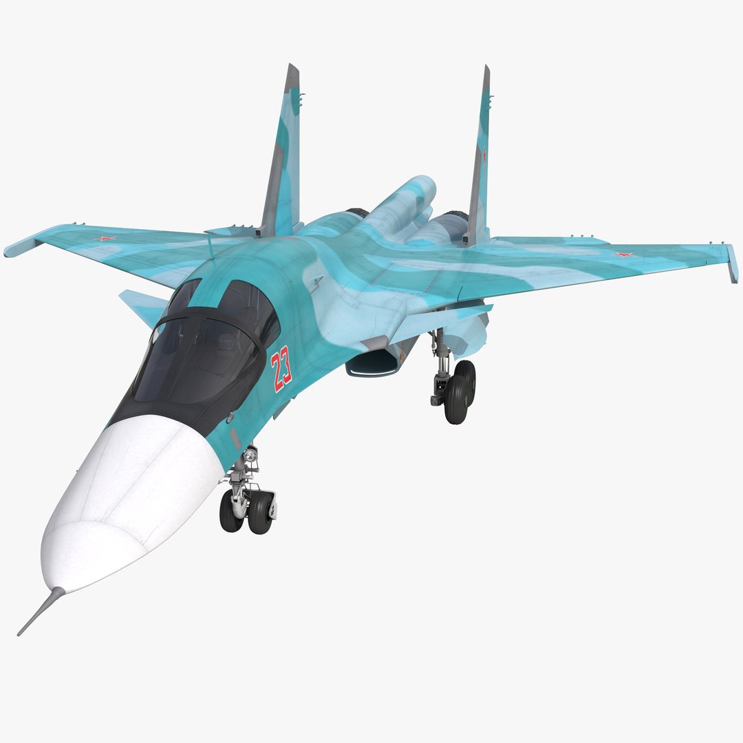 Fighter Sukhoi Su-34 3D Model 3D model preview