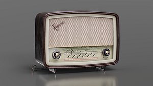Vintage Radio Ferguson 1950s Firefly Low-poly 3D