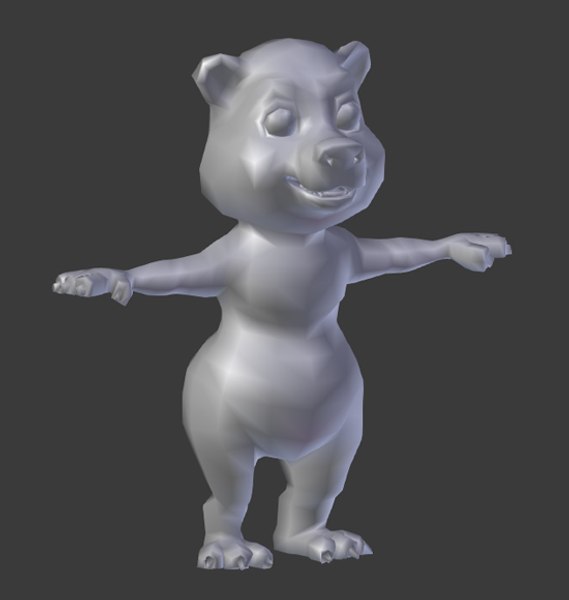 bear cartoon 3d model