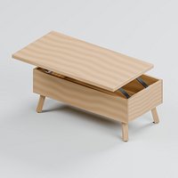 Lift Top Coffee Table with Parallel Arms and Storage