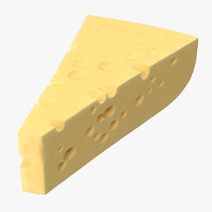 3D swiss cheese piece model