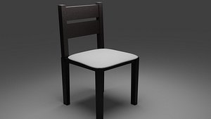 3D low-poly chair