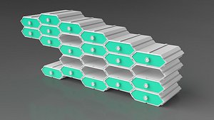 hexagonal Modular Drawers print