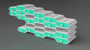 hexagonal Modular Drawers print