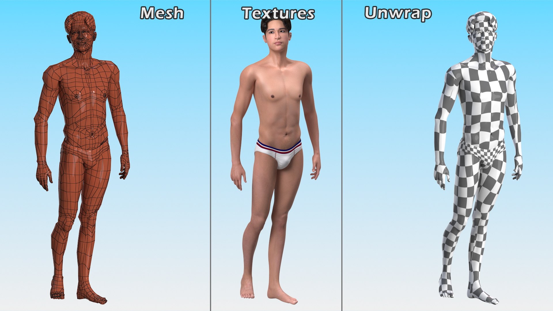 3D Chinese Man Underwear - TurboSquid 1865752