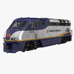 Diesel Electric Locomotive F59 PHI Amtrak 3D Model