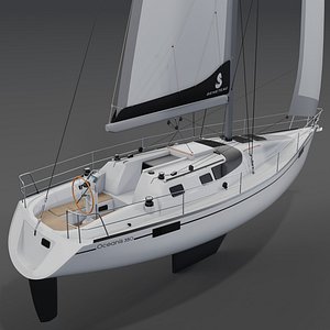 Beneteau Oceanis 350 3D Yacht PBR model