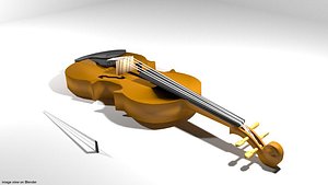 fiddle instrument music 3D model