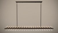 jes Crystal Rctangular Chandiler