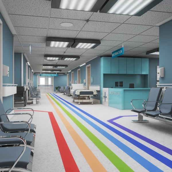 3D hospital corridor