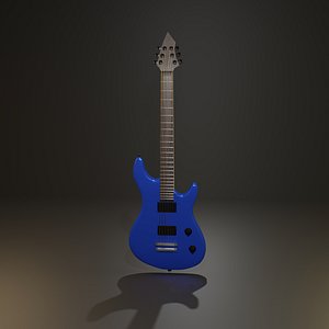 Electric guitar highPoly 3D model