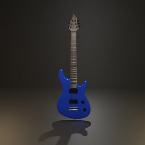 Electric guitar highPoly 3D model