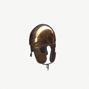 Ancient Helmet Chalkydian 3D Model Game Ready PBR Low Poly 3D model