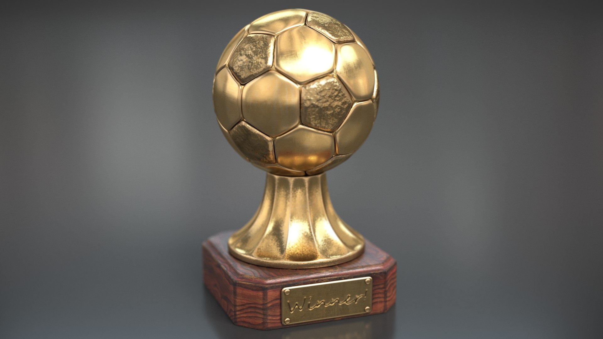 Gold Soccer Award Trophy model TurboSquid 2088170