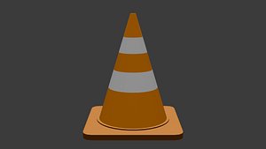 Traffic cone Low Poly game ready 3D model