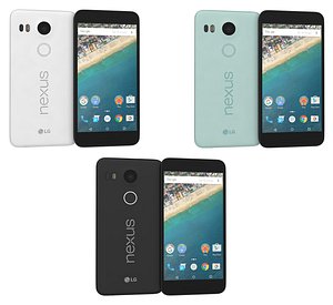 3d model of lg nexus 5x colours