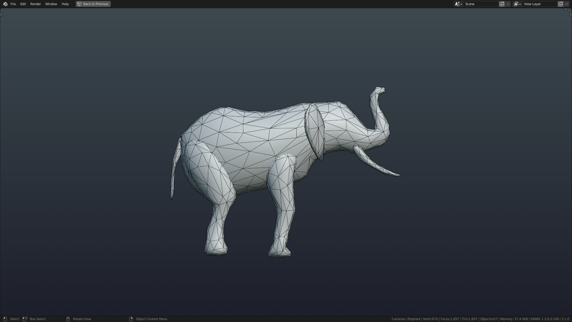 3D Model Low Poly Elephant Rigged With Realistic Texture - TurboSquid ...