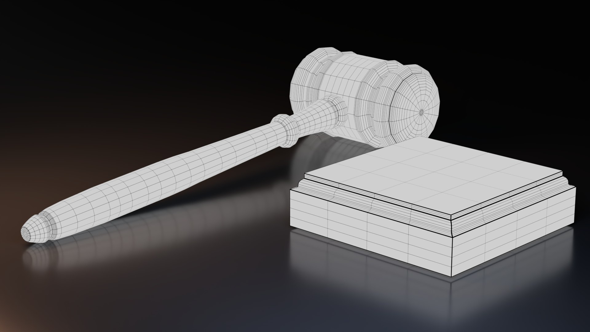 3D Model Gavel And Block - TurboSquid 2416894