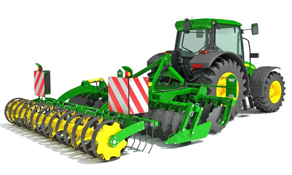 tractor seed drill 3D model