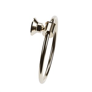Satin Nickel Rivera Round Mount Towel Ring