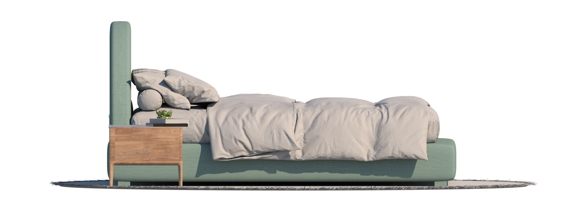 3D Model Double Bed R511 Revit Family - TurboSquid 2028140