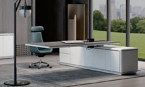Office Desk Low poly  revit family and 3DSMAX model 3D model