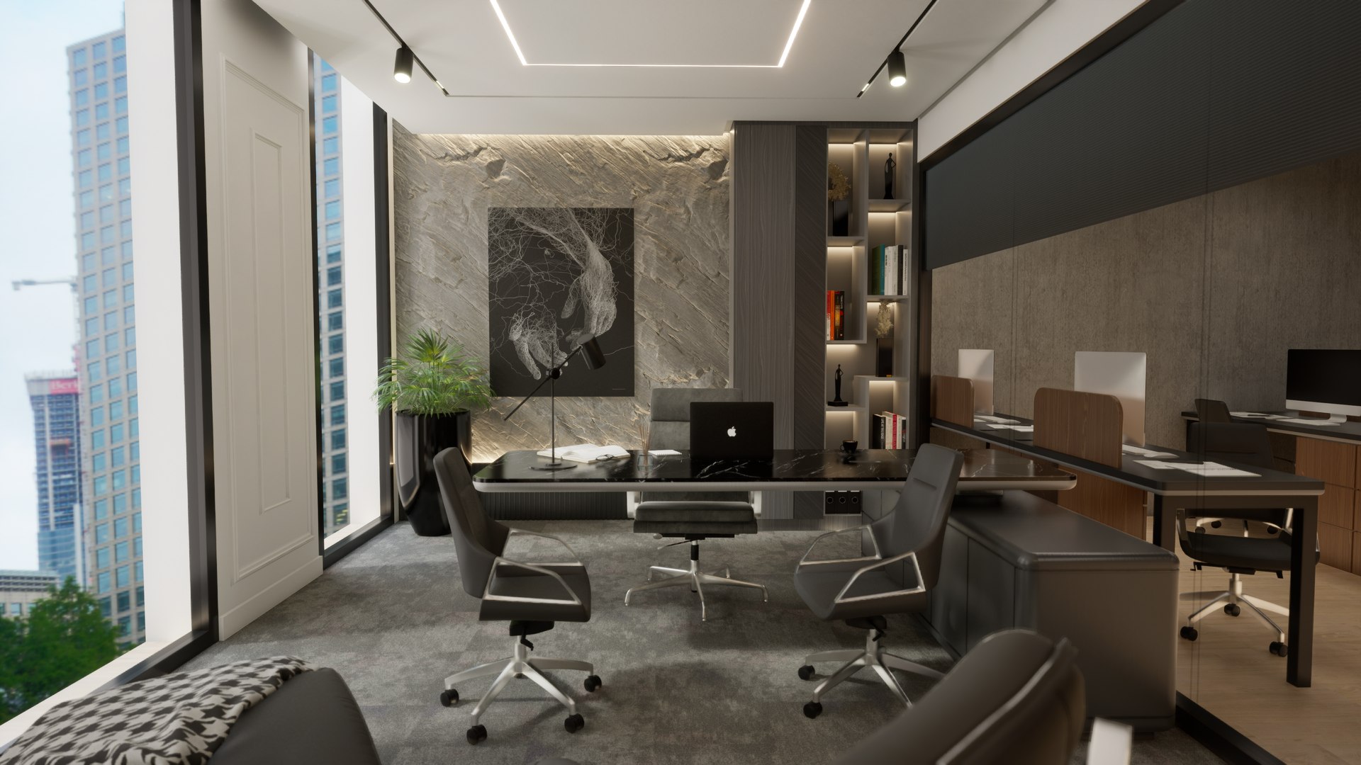 Office Desk Low Poly Revit Family And 3DSMAX Model 3D Model