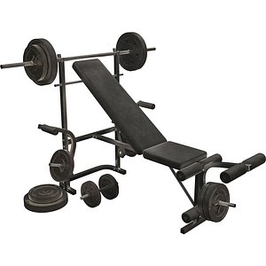 Duke Fitness Dumbbell Bench Set 3D