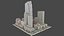 3D Rockefeller Center Building Complex