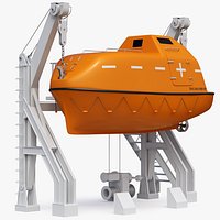 Enclosed Lifeboat with Crane V8