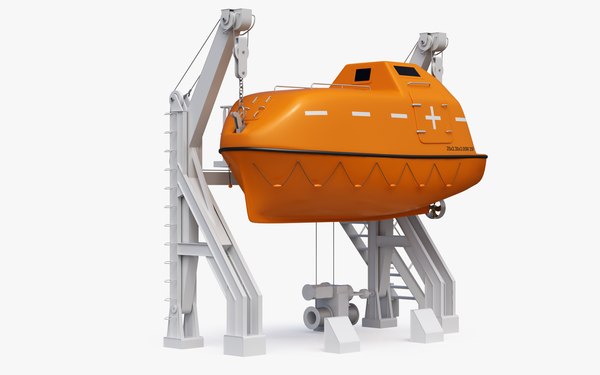 Enclosed Lifeboat with Crane V83D模型 TurboSquid 2010408