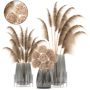 Bouquet of dried flowers in a vase 101