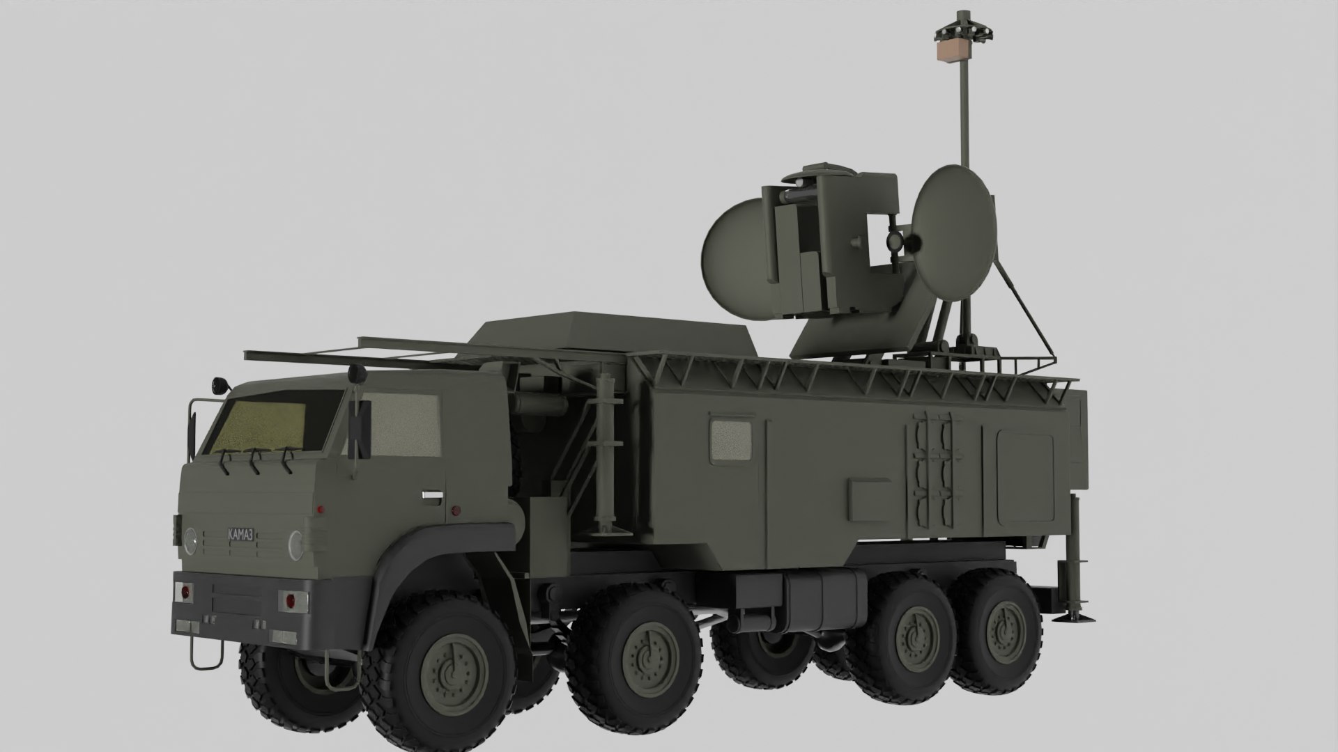 Krasukha 4 1RL257 Mobile Electronic Warfare System 3D Model ...