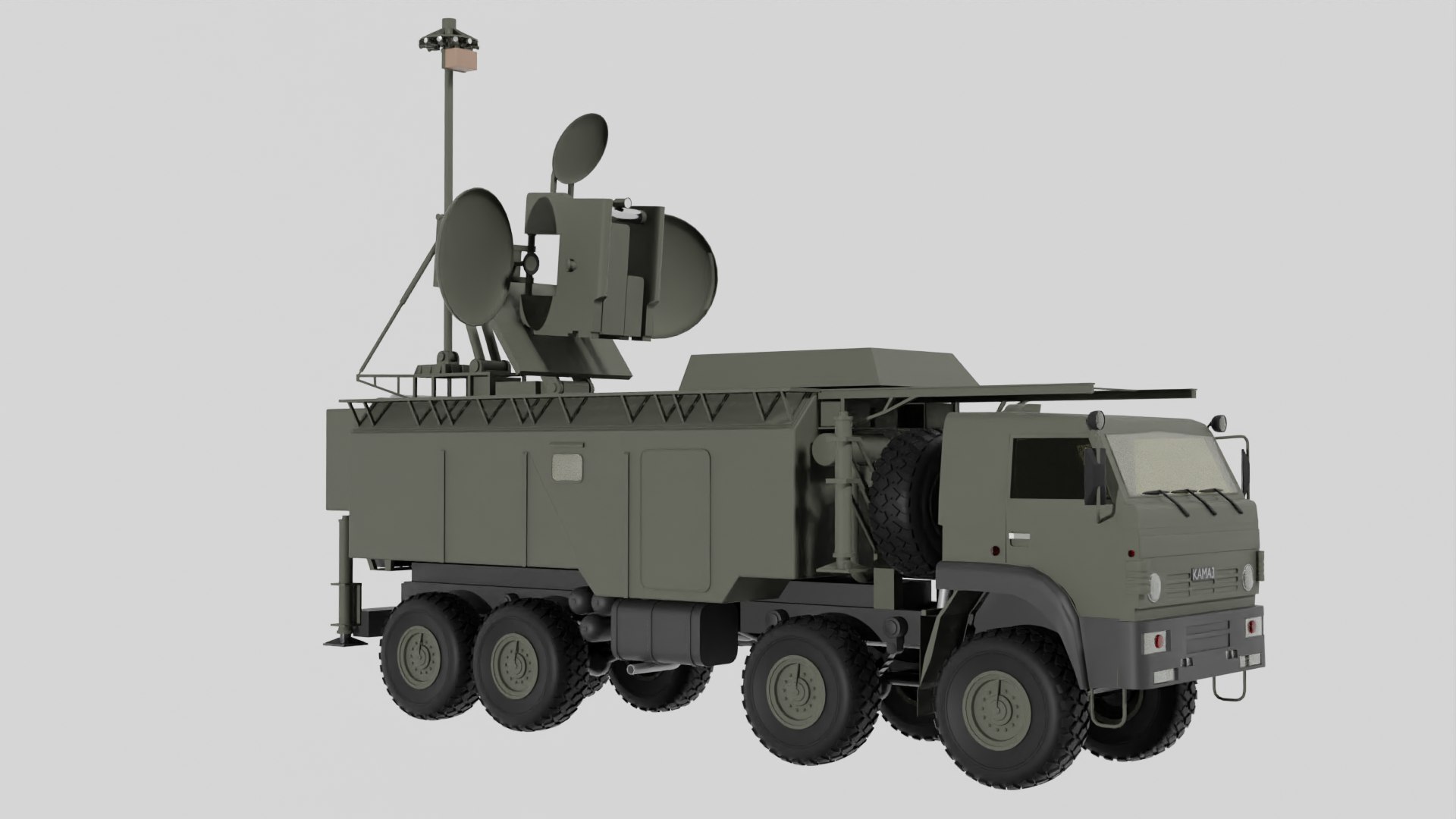 Krasukha 4 1RL257 Mobile Electronic Warfare System 3D Model ...