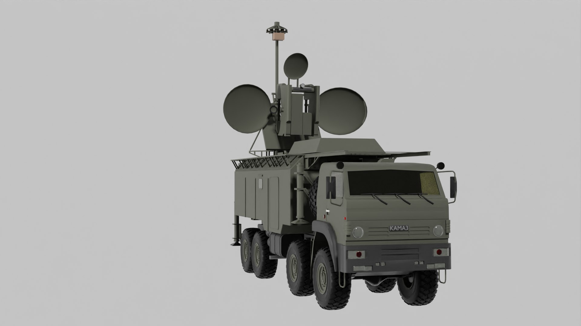 Krasukha 4 1RL257 Mobile Electronic Warfare System 3D Model ...