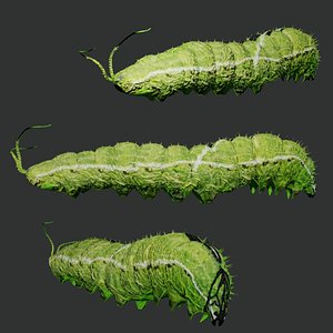 Caterpillar Rigged and Low Poly