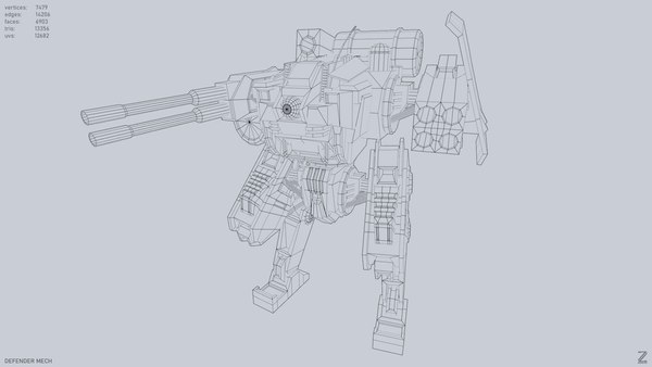 modelo 3d Mecánico defensor - TurboSquid 2382214