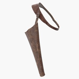 Leather Archery Back Quiver Empty